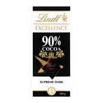 Lindt Excellence 90 Percentage Cocoa Dark Supreme Noir Chocolate Bar Imported